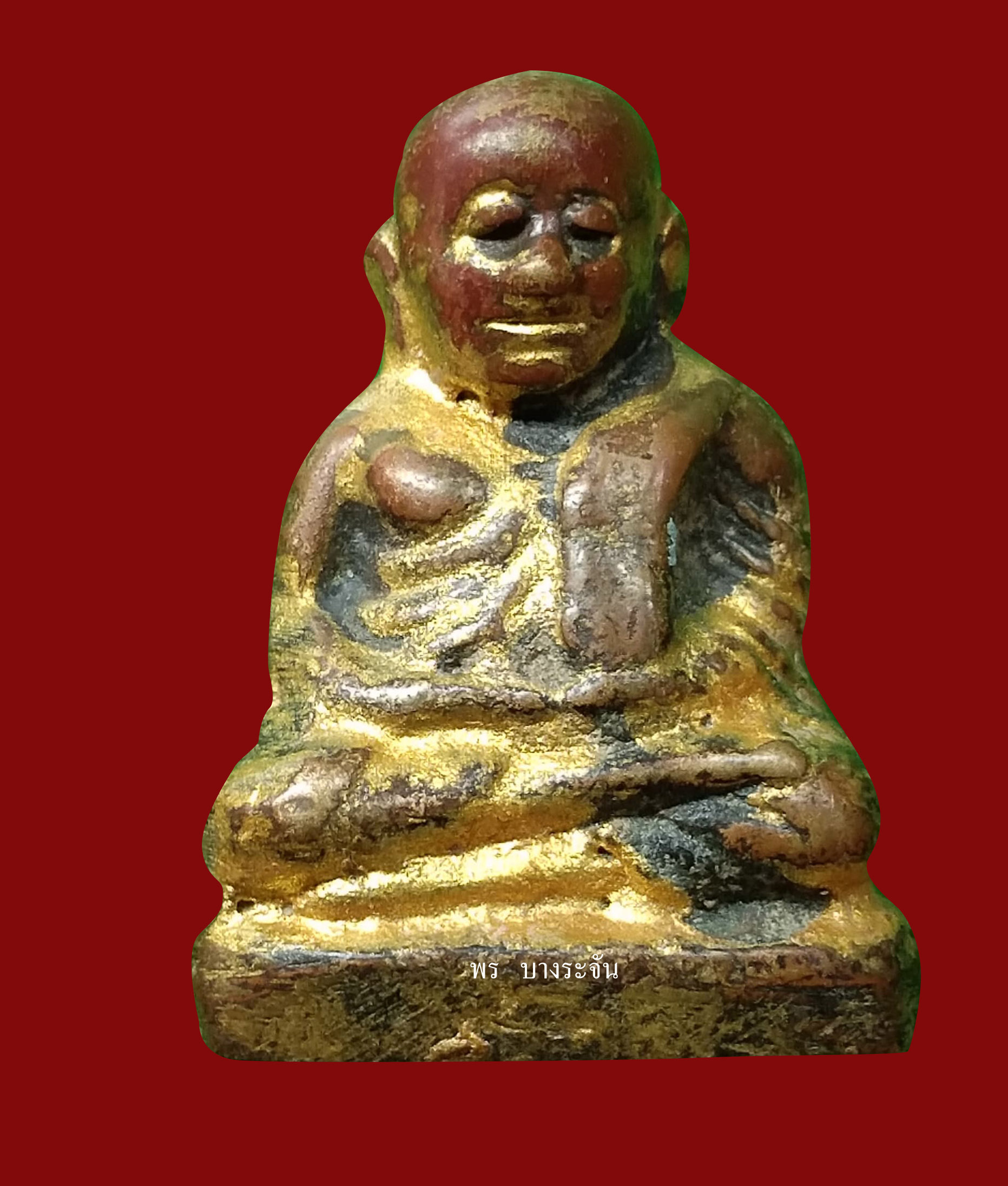 รูปหล่อหลวงพ่อเงินบางคลาน พิมพ์นิยม phra lp ngern statue wat bangklan antique talisman old thai buddha amulet 銮菩银 财佛, 鑾菩銀 大師