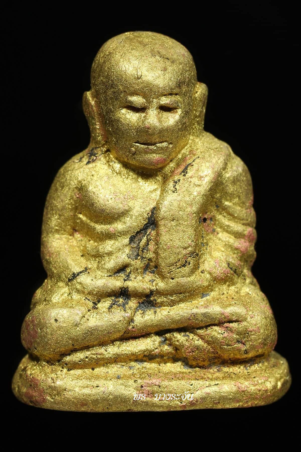 รูปหล่อหลวงพ่อเงินบางคลาน พิมพ์นิยม-เนื้อเกล็ดกระดี่  phra lp ngern statue wat bangklan antique talisman old thai buddha amulet 銮菩银 财佛, 鑾菩銀 大師