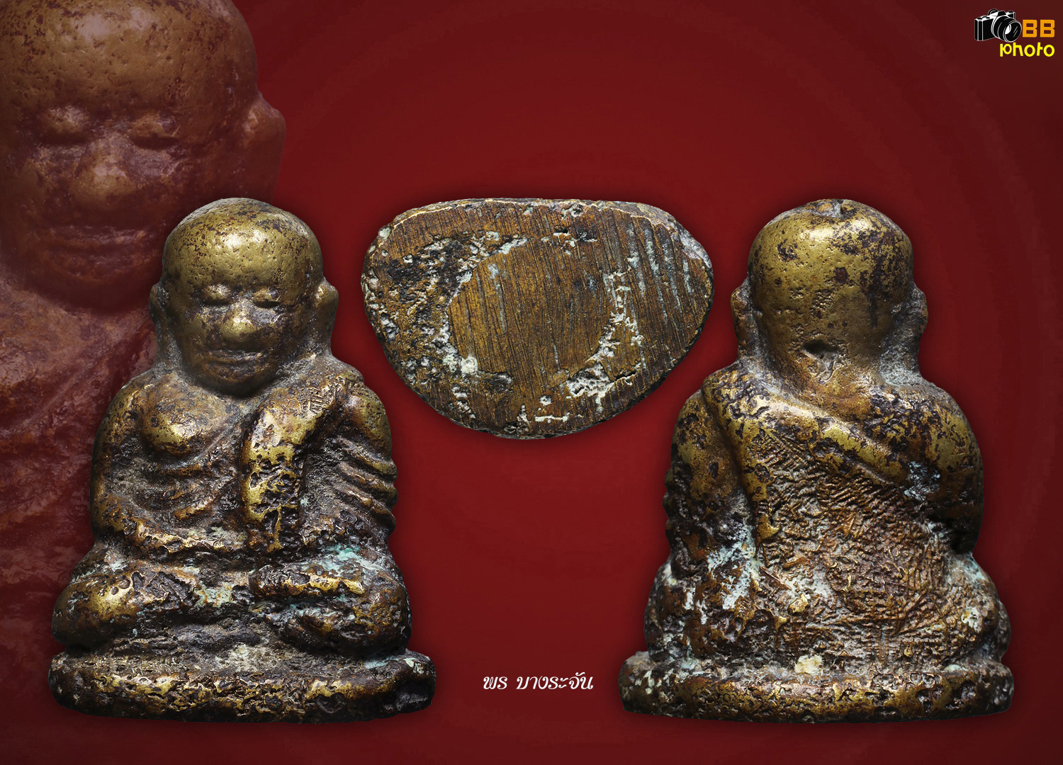 รูปหล่อหลวงพ่อเงินบางคลาน พิมพ์นิยม phra lp ngern statue wat bangklan antique talisman old thai buddha amulet 銮菩银 财佛, 鑾菩銀 大師