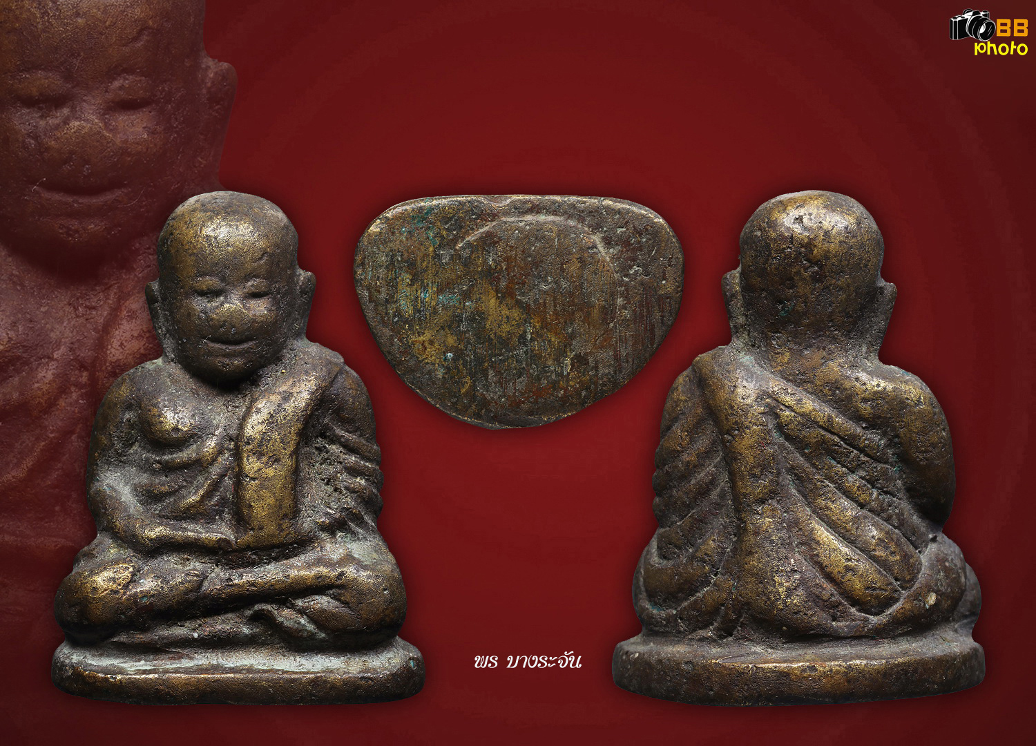 รูปหล่อหลวงพ่อเงินบางคลาน พิมพ์นิยม phra lp ngern statue wat bangklan antique talisman old thai buddha amulet 銮菩银 财佛, 鑾菩銀 大師
