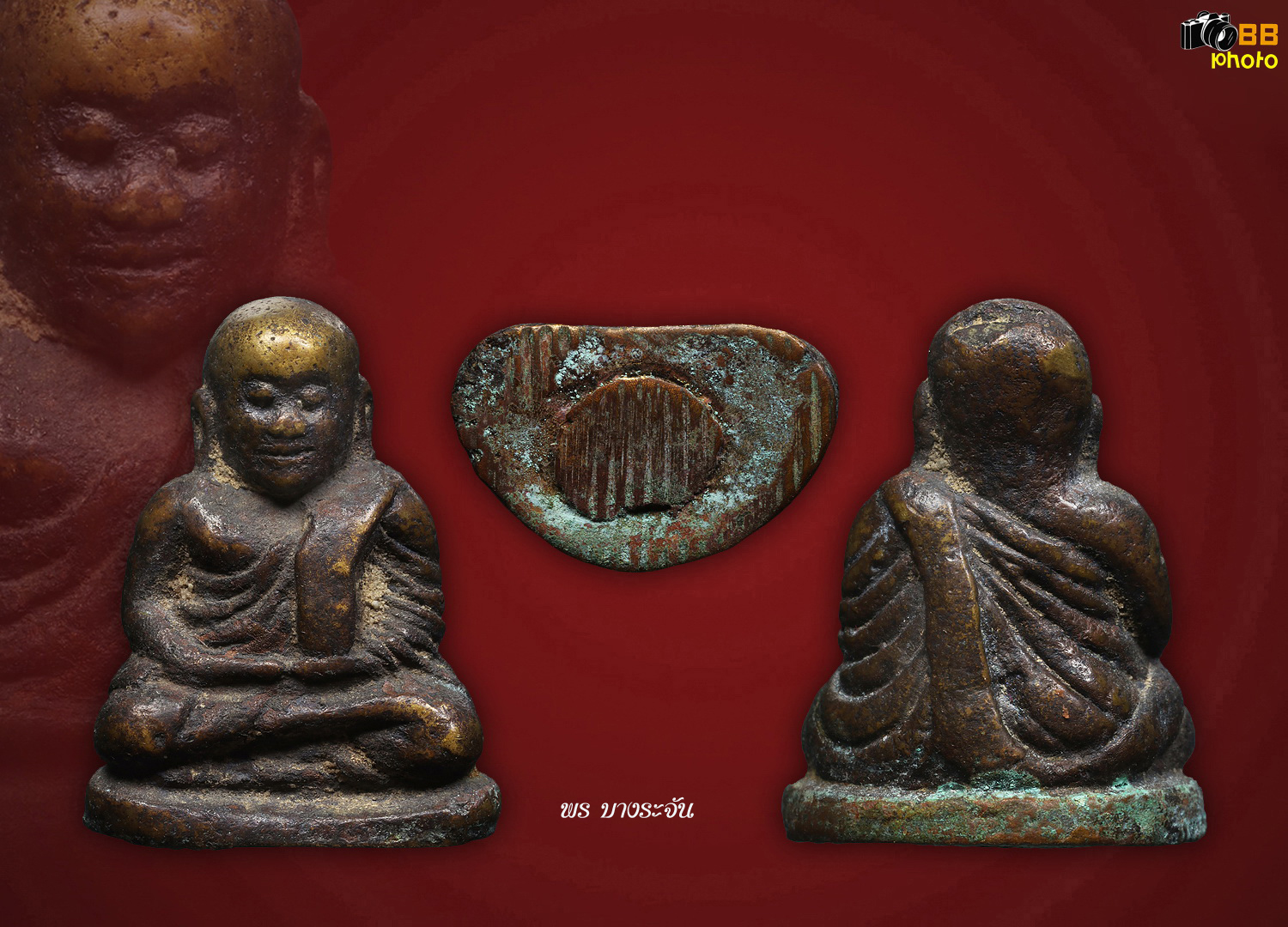 รูปหล่อหลวงพ่อเงินบางคลาน พิมพ์นิยม phra lp ngern statue wat bangklan antique talisman old thai buddha amulet 銮菩银 财佛, 鑾菩銀 大師